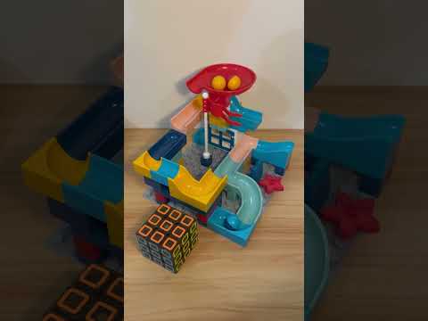 Marble Run ASMR 🔵🔴🟡 7  Satisfying Building Blocks #marblerun #marblerace #asmr