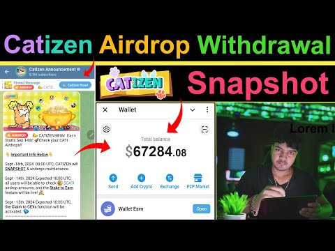 Catizen Airdrop Withdrawal कैसे करे ✅ | Catizen Snapshot | #Catizen Withdrawal | Catizen Not Opening