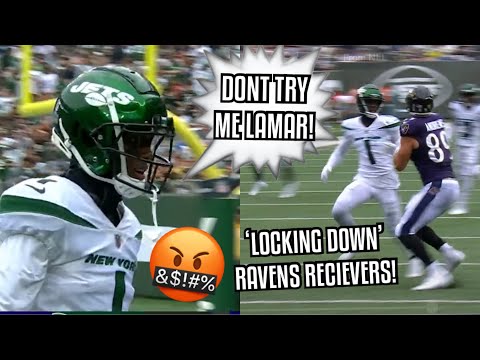 Sauce Gardner ‘LOCKING DOWN’ 😈 Ravens WRs in NFL DEBUT! *FILM | Ravens vs Jets 2022 highlights