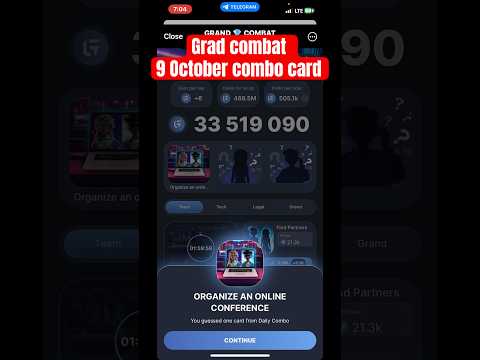 Grand Combat Daily Combo 9 October 2024 | Grand Kombat Daily Combo Card