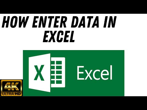 How To Enter Data Into Microsoft Excel