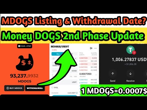 "Money Dogs Airdrop: MDOGS Tokens Listing Date, Price, Second Phase & Withdrawal Guide"