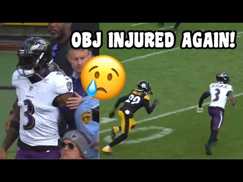 Odell Beckham Jr INJURED AGAIN 😰🙏 Ravens Vs Steelers 2023 highlights