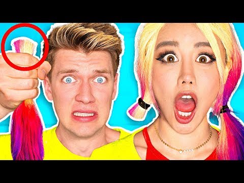 10 FUNNY PRANKS + PRANK WARS!!!!! **CUT HER HAIR** Learn How To Make Easy DIY Pranks w Food & Candy