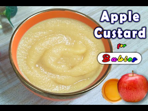 How to Make Apple Custard for Babies & Toddlers || 6months plus Baby food || Baby Food