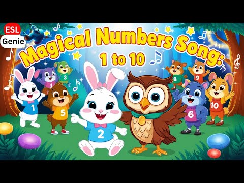 Numbers: Sing, Clap, and Count  in Whimsy Woods🎶🐇🦉🦊  #Preschool #KidsSongs #ESL