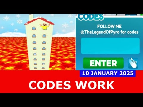 *CODES* The Floor Is LAVA! ROBLOX | JANUARY 10, 2025