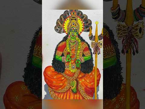 How to paint The Goddess. #amman #devi #aigirinandini #goddess #paintings #artshorts #artyoutuber