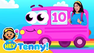 🔟 Ten Little Buses | Dance Along | Nursery Rhymes | Kids Songs | Hey Tenny!