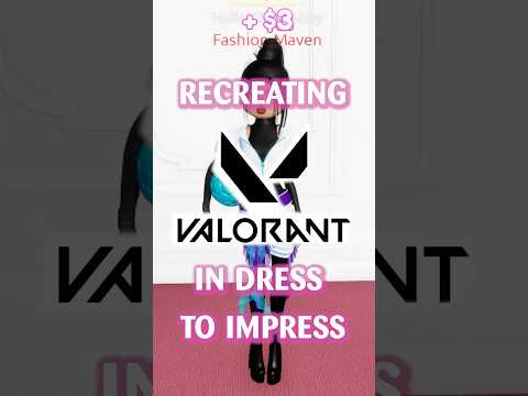 RECREATING VALORANT OUTFITS IN DRESS TO IMPRESS #roblox #dresstoimpress #dti #valorant #edit #viral