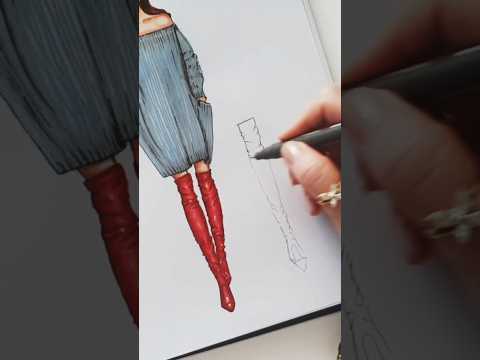 How to sketch boots #fashionillustrationtutorial