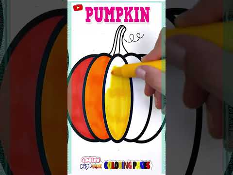 🎃 Immerse in Creativity: Pumpkin Drawing, Coloring, and BIG Marker Pen Fun | AKN Kids House #shorts