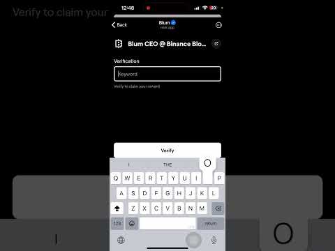 Blum CEO @ Binance Blockchain Blum Video Code |Blum CEO @ Binance Blum Today Verification Keyword