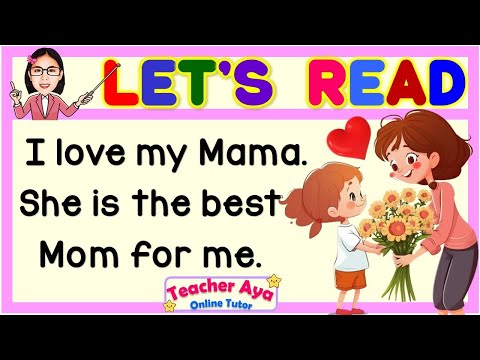 English Reading Lesson | Sentences About Mama, Mom, Mommy | Teacher Aya Online Tutor | Mother's Day