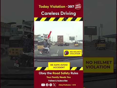 Today Violation 397 - Careless Driving #otr #chennaitrafficpolice #obeytherules