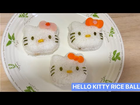 How to Make Hello Kitty Rice Ball 😍☺️