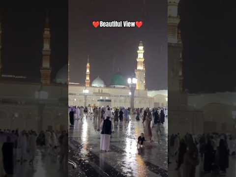 Rain In Madina 🌧️ #peace #allah #madina #makkah #shorts #viralshorts #rain #ytshorts #blessings #yt