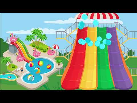 Learn Colors for Children | Color Balls on Slides