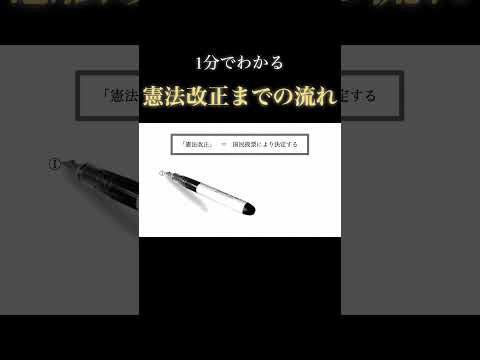 憲法改正の流れを１分でわかりやすく解説