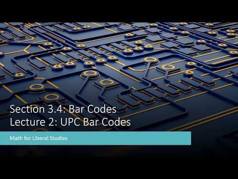 Math for Liberal Studies - Lecture 3.4.2 UPC Bar Codes