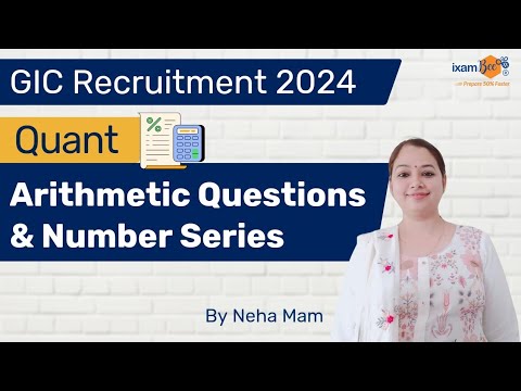 GIC Recruitment 2024 || Arithmetic Questions and Number Series || By Neha Mam