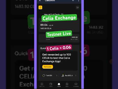 Celia Network Exchange Launch | Celia Coin Withdraw #shorts #celia #celianetwork #airdrop