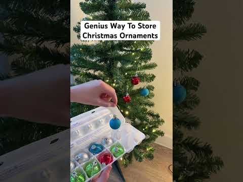 Genius Way To Store Christmas Ornaments #howto #lifehack #tipsandtricks