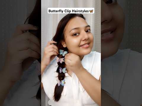 Butterflies on Hair🦋Hairstyles🦋🦋 #shorts #youtubeshorts #hairstyles