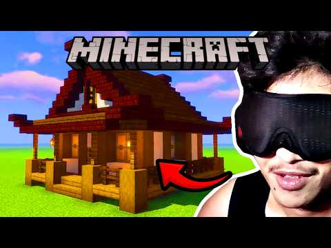 I Built My Friend's House While Blindfolded In Minecraft (ft. Mee8)