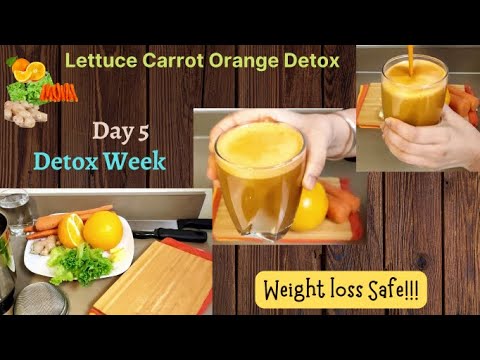 Lettuce carrot Detox | only 4 ingredients detox drink in 5 min | Detox Week #detoxwaterforweightloss