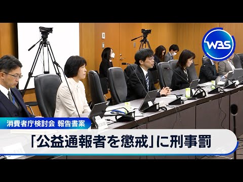 「公益通報者を懲戒」に刑事罰　消費者庁検討会 報告書案【WBS】