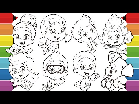 Bubble Guppies Character Coloring Pages | Oona Zooli Nonny Molly Goby Gil Deema Puppy