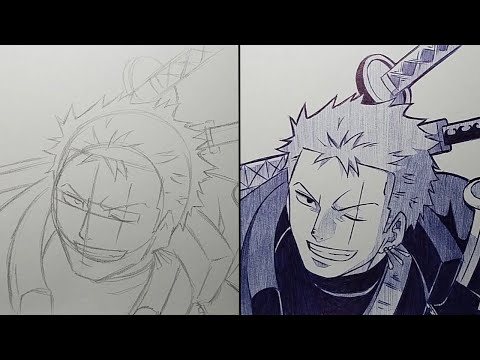 How To Draw Roronoa Zoro Egghead Island Arc Step By Step - [One Piece]