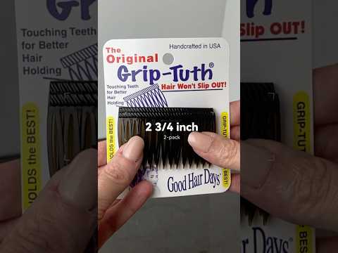 Experience the Grip-Tuth Grip! The only side combs with touching teeth for superior grip & hold.