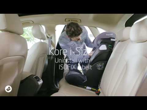 Maxi-Cosi l Kore i-Size car seat l How to uninstall when using ISOFIX & the car seat belt