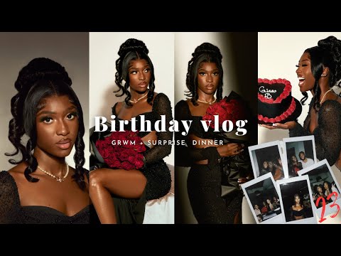 VLOG: GRWM for my BIRTHDAY! Hair, makeup, nails + photoshoot BTS + surprise dinner (I had no idea!)