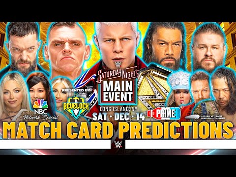 WWE Saturday Night's Main Event 2024 - Match Card Predictions [v3] | Bevelock