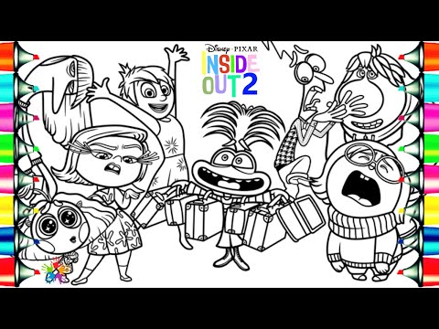 Inside Out 2 Coloring Pages / Coloring Anxiety Joy Envy Disgust Sadness Fear Ennui Embarrassment