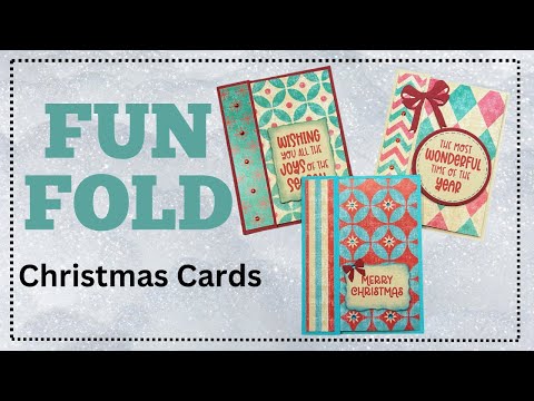 Create Christmas Cards With This Easy Fun Fold. #christmascardideas #funfoldcards