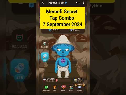 Memefi Secret Tap Combo 7 September 2024 #memefi #dailycombo #shorts