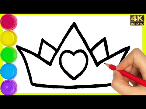 How to draw a crown || Very Easy king crown Drawing || Cute crown Drawing for beginners || By Arya