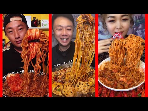 불닭볶음면 먹방모음 | FIRE NOODLE MUKBANG COMPILATION CHINESE FOOD  | 中國モッパン 声控咀嚼音中國吃播  | Ep99