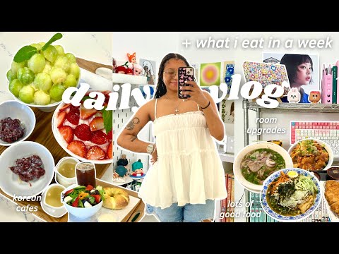 DAILY VLOG 🥯: what I eat in a week, room upgrades, kpop album unboxing, working from home, etc.