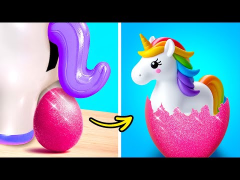 UNICORN DIY School Supplies 🦄 Clay Craft & Cardboard hacks by Imagine PlayWorld