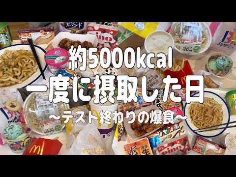 【爆食】え？これ一度に全部食べたの？テスト勉強のストレスを食事にぶつけた学校帰り