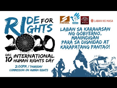 RIDE FOR RIGHTS COVERAGE: International Human Rights Day Action of PAHRA-iDEFEND/ December 10, 2020