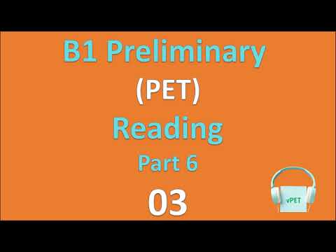 B1 Preliminary (PET) Reading Part 6 (with answers) - T03