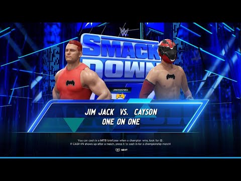 WWE 2K24 AWA Friday night smackdown: Jim Jack vs Cayson! No1 contender match