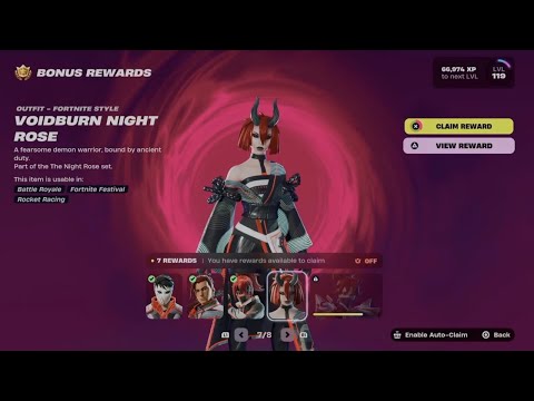 How to Unlock Voidburn Night Rose in Fortnite | Battle Pass Bonus Rewards Page 7