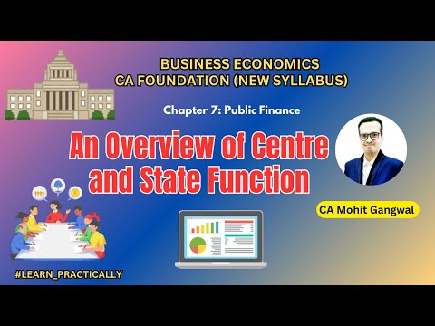 CA Foundation Eco Chp 7 Public Finance : Fiscal Functions  An Overview of Centre and State Function